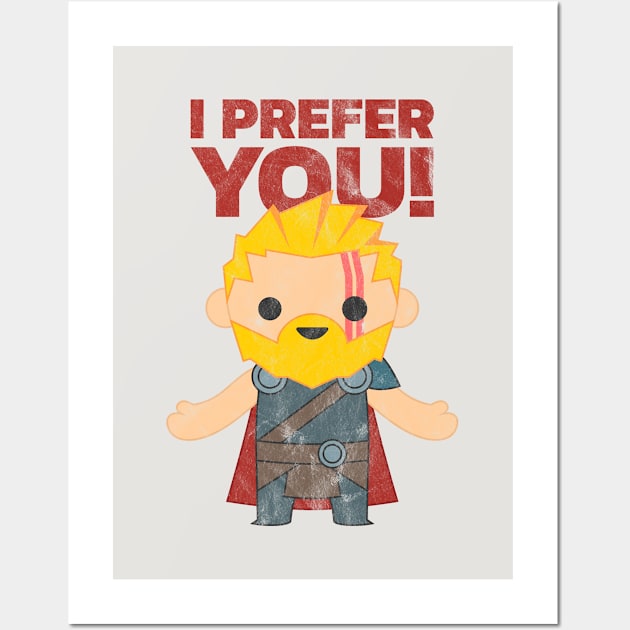 Thor Ragnarök Prefers You! Wall Art by gabradoodle